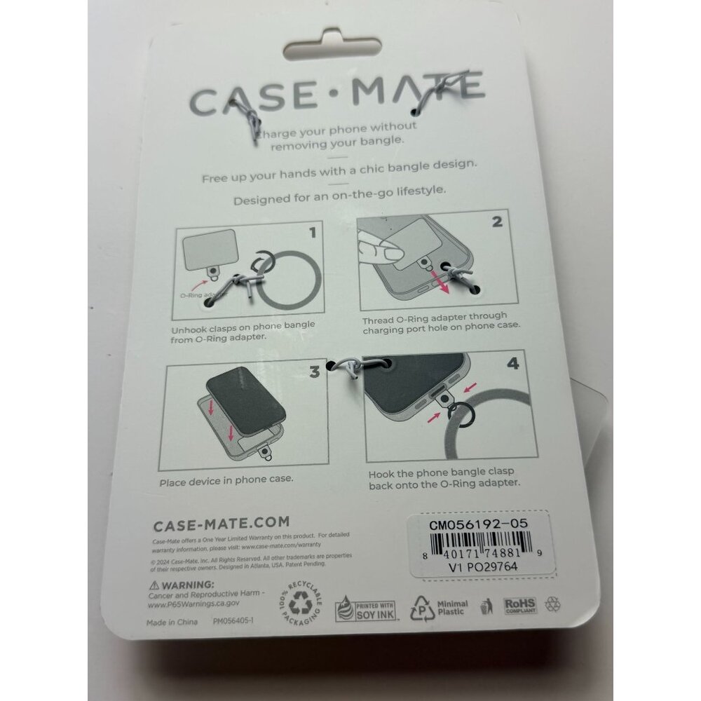 Case Mate Phone Bangle Chic Teal & Silver Ring Design For Cases - Picture 2 of 2